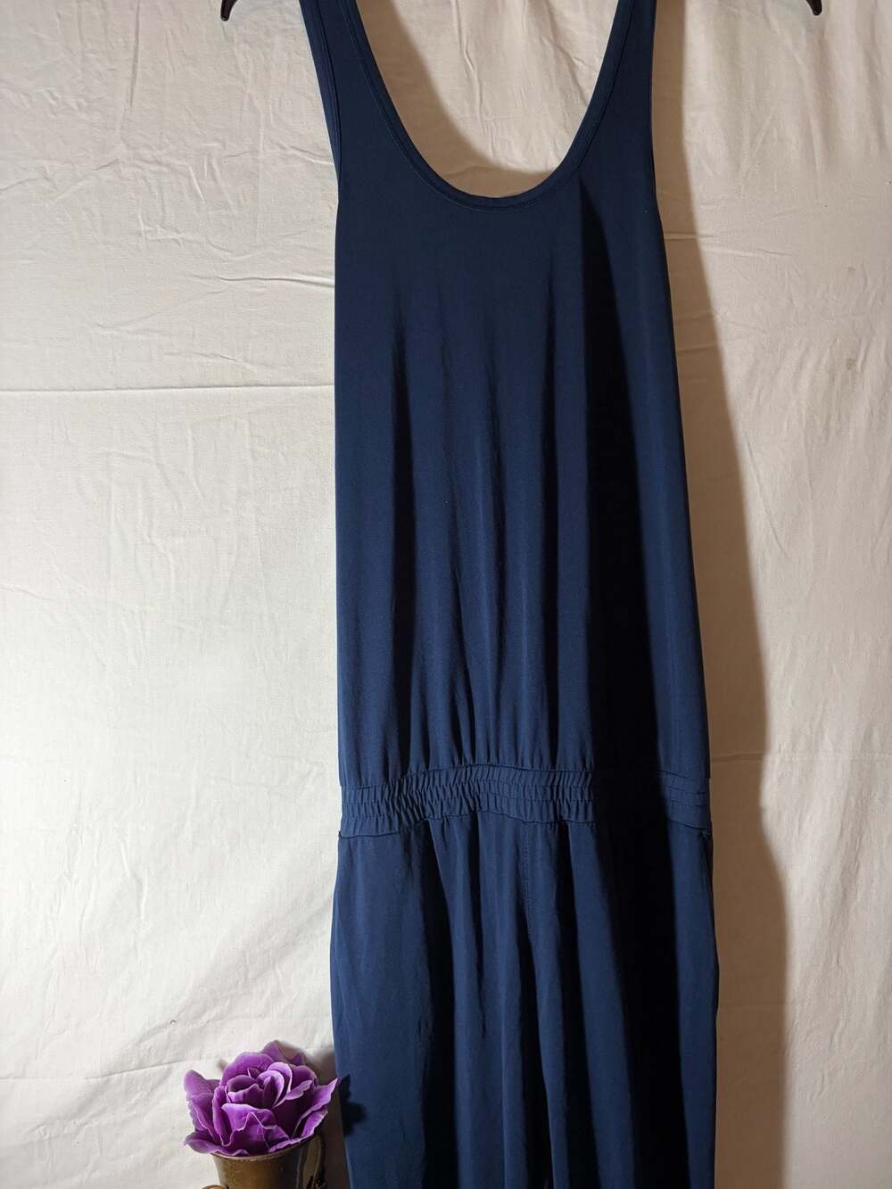 Avia Women's Blue Scoop Neck Sleeveless Jumpsuit Romper Size XL